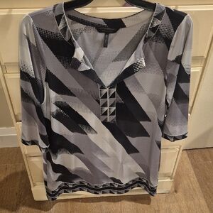 BCBGMaxAzria Monochrome Geometric Tunic